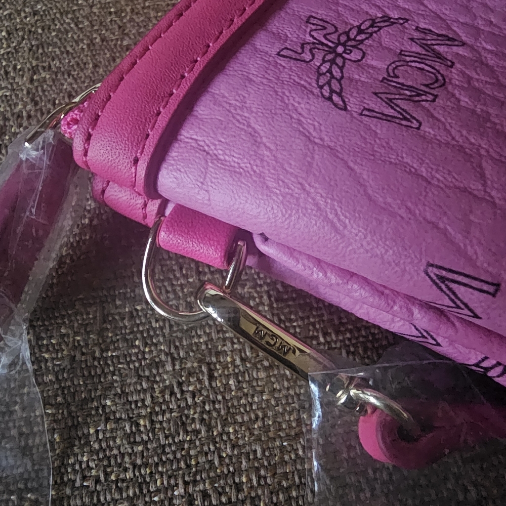 MCM Visetos Pink Tote Bag w/ Pouch - Picture 13 of 16